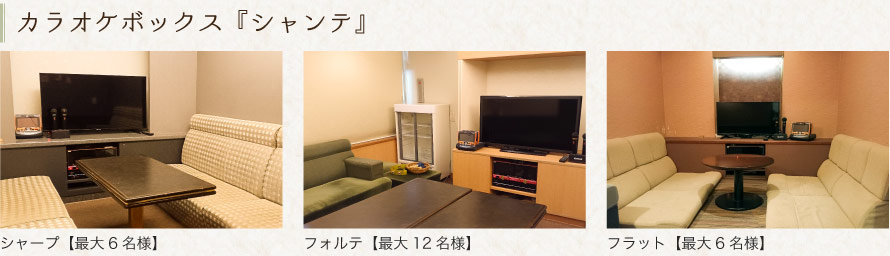 カラオケボックス 『シャンテ』